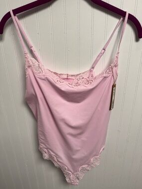 Skims Fits Everybody Lace Cami Bodysuit Cherry Blossom XL NWT